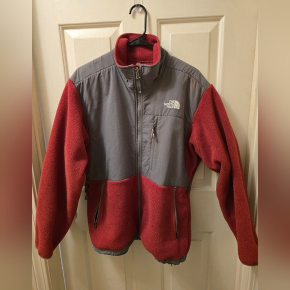 The North Face Red and Gray Polertec Fleece Jacket - Picture 1 of 11